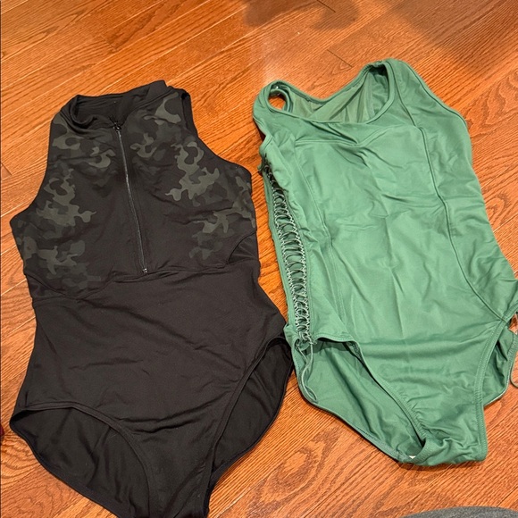 Bloch Other - 2 Leotards- Black and Green